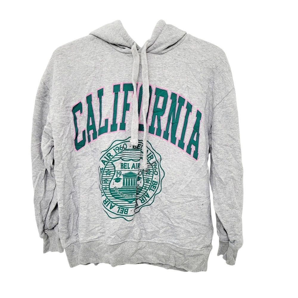 2/$20 Zara Grey California Graphic Hoodies Top Size: Small